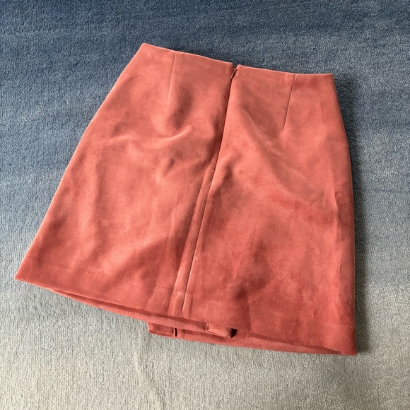 Loft Coral Suede Wrap Skirt - Picture 3 of 4